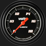 Classic Instruments Velocity Black2 5/8" Voltage Gauge VS330BBLF