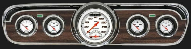 Velocity Series White 1965-66 Mustang Package w/ Ultimate MU65VSW35 for 1965-1966 Mustang dash gauge cluster