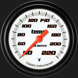 Velocity White 2 5/8" Stock Eliminator Temp. Gauge VS329WBLF