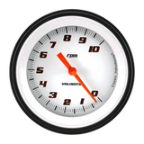 Velocity White 3 3/8" Tachometer VS10WBLF
