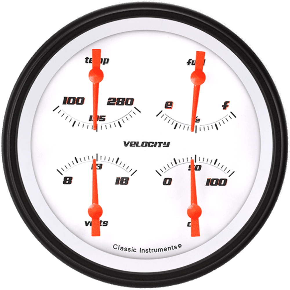 Velocity White 4 5/8" Quad VS31WBLF