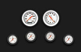 Velocity White Six Gauge Set 101 VS101WBLF