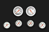 Velocity White Six Gauge Set 301 VS301WBLF