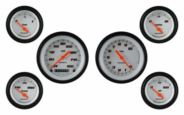 Classic Instruments analog dash gauge set black