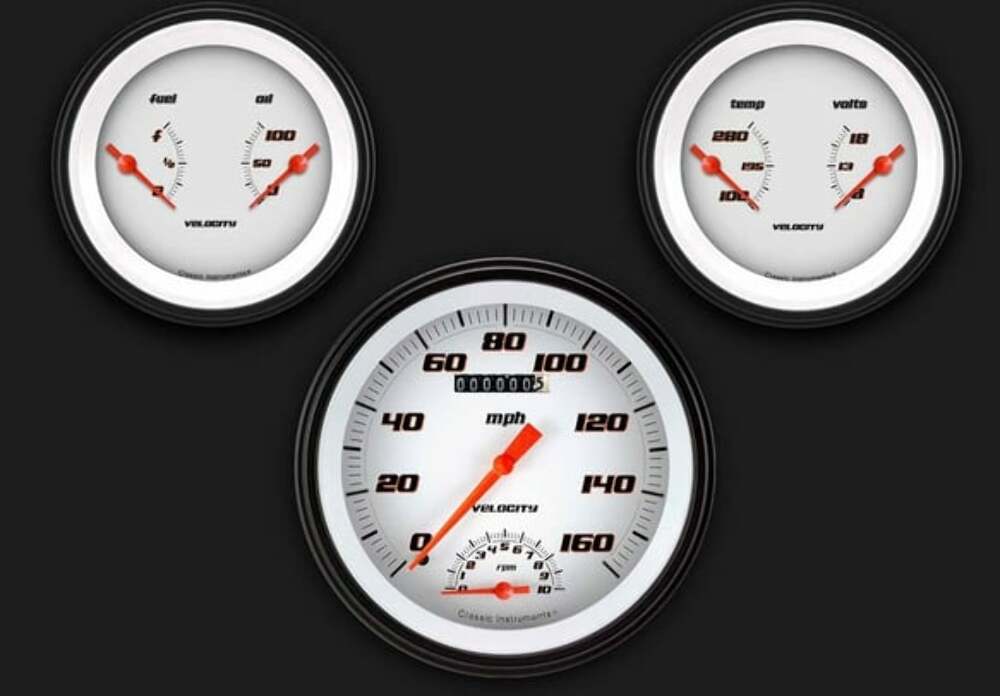 Classic Instruments analog speedometer gauge black