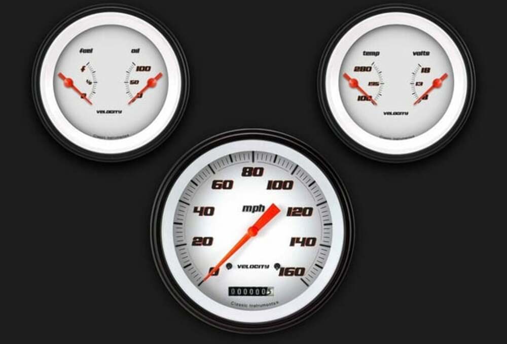 Classic Instruments analog speedometer gauge black