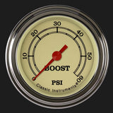 Vintage 2 1/8" Boost Gauge, 60 psi VT143SLF