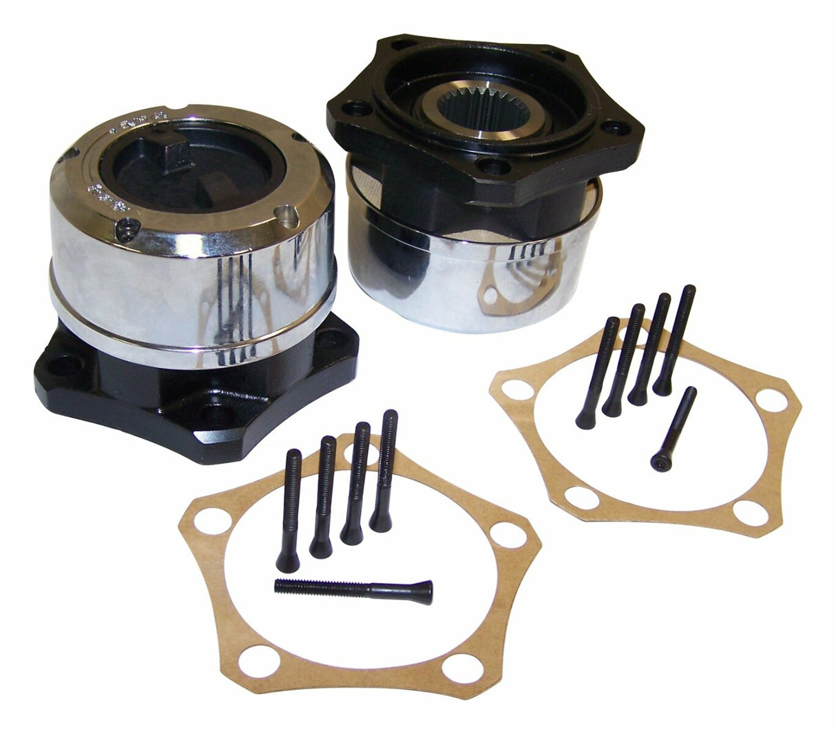 t Vintage - Metal Black Locking Hub Set - 400526 Crown Automotive