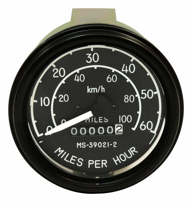 Jeep Vintage - Metal Black Speedometer - 640131