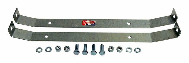 Jeep Vintage - Metal Silver Fuel Tank Strap Kit - CJGTSE1