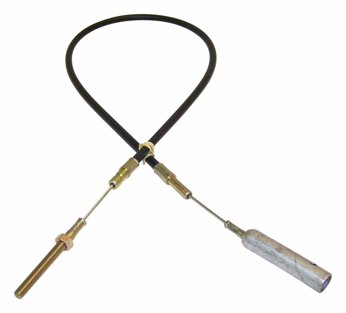 Vintage - Metal Silver Parking Brake Cable steel black J0640353