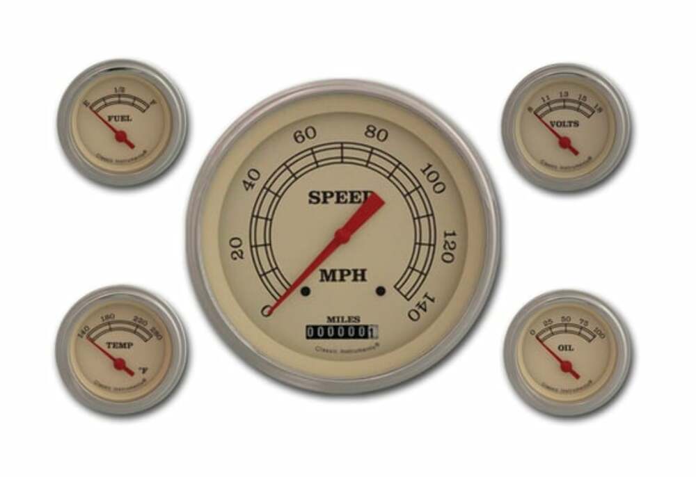Classic Instruments analog dash gauge set