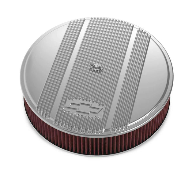 Holley Vintage Series GM Licensed Air Cleaner - Polished - 120-174 for Chevy polished aluminum