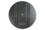Holley Vintage Series GM Licensed Air Cleaner - Satin Black Machined - 120-173 for Chevy black aluminum