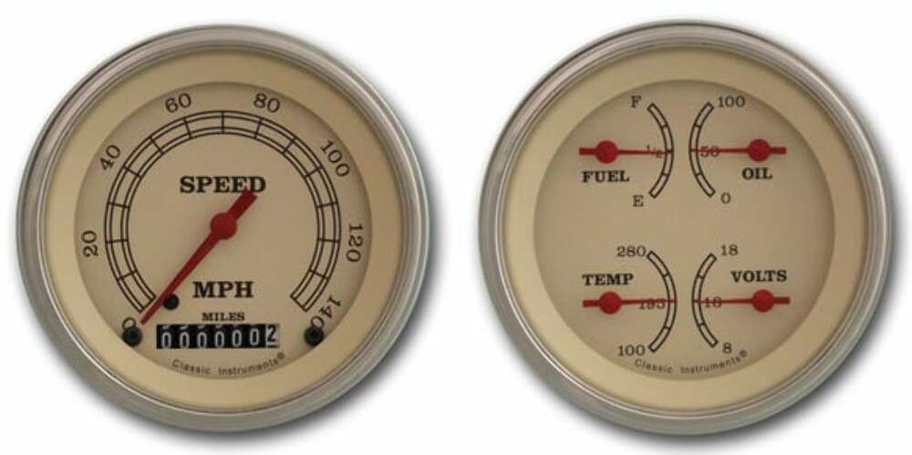 Classic Instruments analog dash gauge set