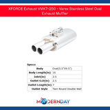 XFORCE Exhaust VMK7-250 - Varex Stainless Steel Oval Exhaust Muffler