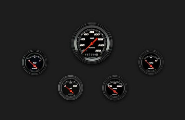 Velocity Black Five Gauge Set 00 VS00BBLF