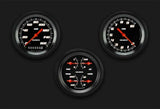 t Velocity Black Series Three Gauge Set VS03BBLF Classic Instruments