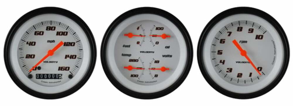Classic Instruments analog dash gauge set black