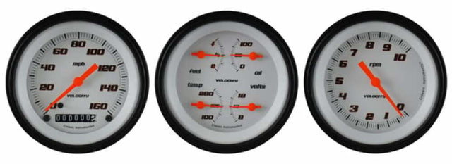 Classic Instruments analog dash gauge set black