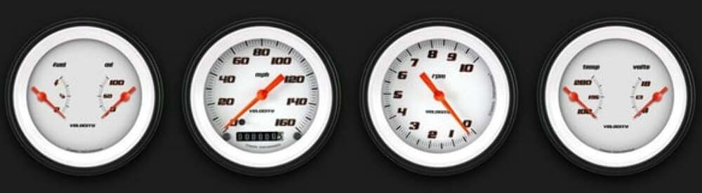 Classic Instruments analog dash gauge set black