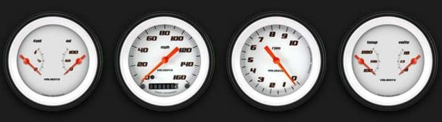 Classic Instruments analog dash gauge set black