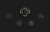 Velocity Black Five Gauge Set 100 VS100BBLF
