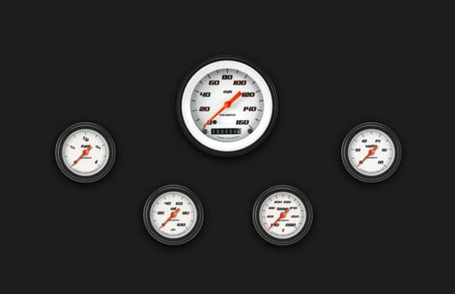 Velocity White Five Gauge Set 100 VS100WBLF
