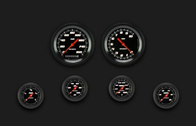 t Velocity Black Six Gauge Set 101 VS101BBLF Classic Instruments