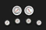 Velocity White Six Gauge Set 101 VS101WBLF
