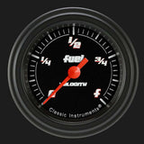 t Velocity Black 2 1/8" Fuel Gauge VS109BBLF Classic Instruments