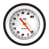 Velocity White 3 3/8" Tachometer VS10WBLF