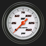 Velocity White 2 1/8" Air Pressure Gauge VS118WBLF