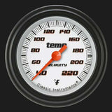 Velocity White 2 1/8" Stock Eliminator Temp. Gauge VS129WBLF