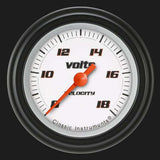 t Velocity White 2 1/8" Voltage Gauge VS130WBLF Classic Instruments
