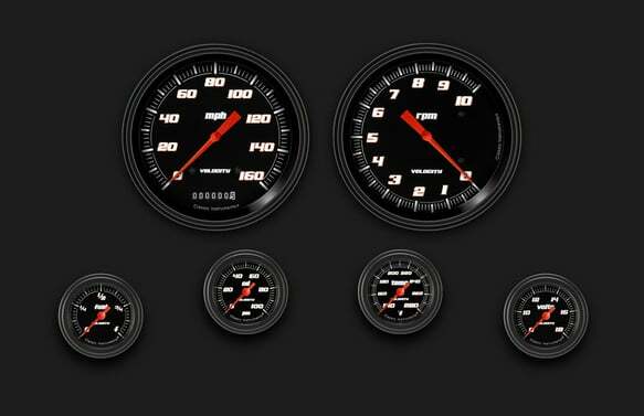 Velocity Black Six Gauge Set 151 VS151BBLF