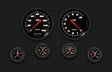 t Velocity Black Six Gauge Set 151 VS151BBLF Classic Instruments