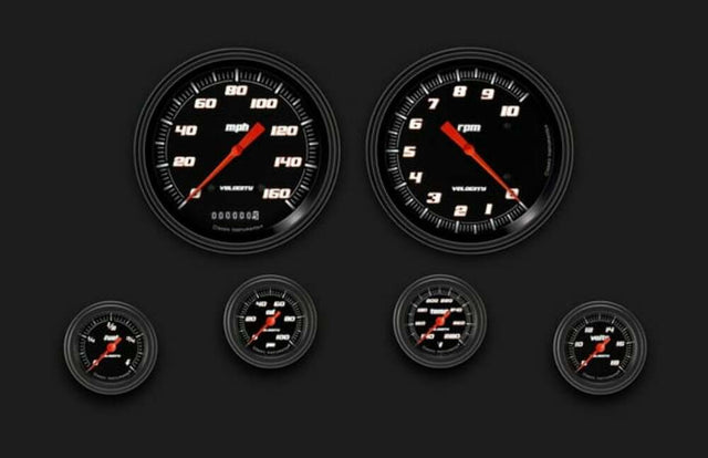 t Velocity Black Six Gauge Set 151 VS151BBLF Classic Instruments