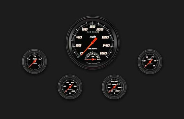 Velocity Black Five Gauge Set 165 VS165BBLF