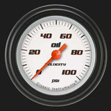 Velocity White 2 1/8" Oil Pressure Gauge VS181WBLF