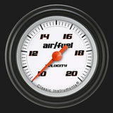 Velocity White 2 1/8" Air Fuel Ratio Gauge VS194WBLF