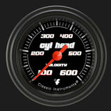 Velocity Black 2 1/8" Cylinder Head Temp. Gauge VS197BBLF