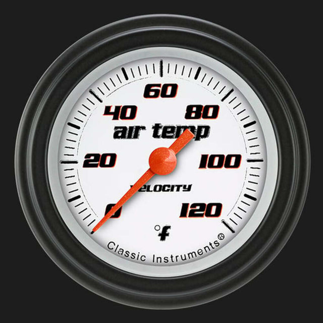 Velocity White 2 1/8" Outside Air Temp. Gauge VS199WBLF