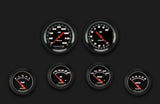 Velocity Black Six Gauge Set 201 VS201BBLF