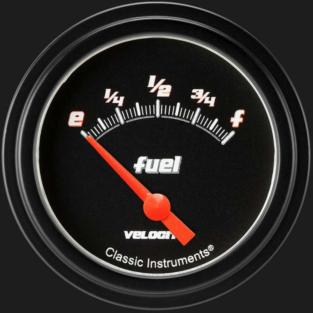 Velocity Black 2 5/8" Fuel Gauge, 0-90 ohm VS212BBLF