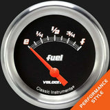 Velocity Black 2 5/8" Fuel Gauge, 0-30 ohm VS214BAPF