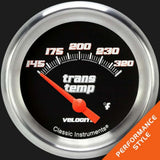 Velocity Black 2 5/8" Transmission Temperature Gauge VS227BAPF