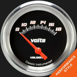 Velocity Black 2 5/8" Volt Gauge VS230BAPF
