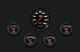 Velocity Black Five Gauge Set 254 VS254BBLF