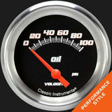 Velocity Black 2 5/8" Oil Pressure Gauge VS281BAPF